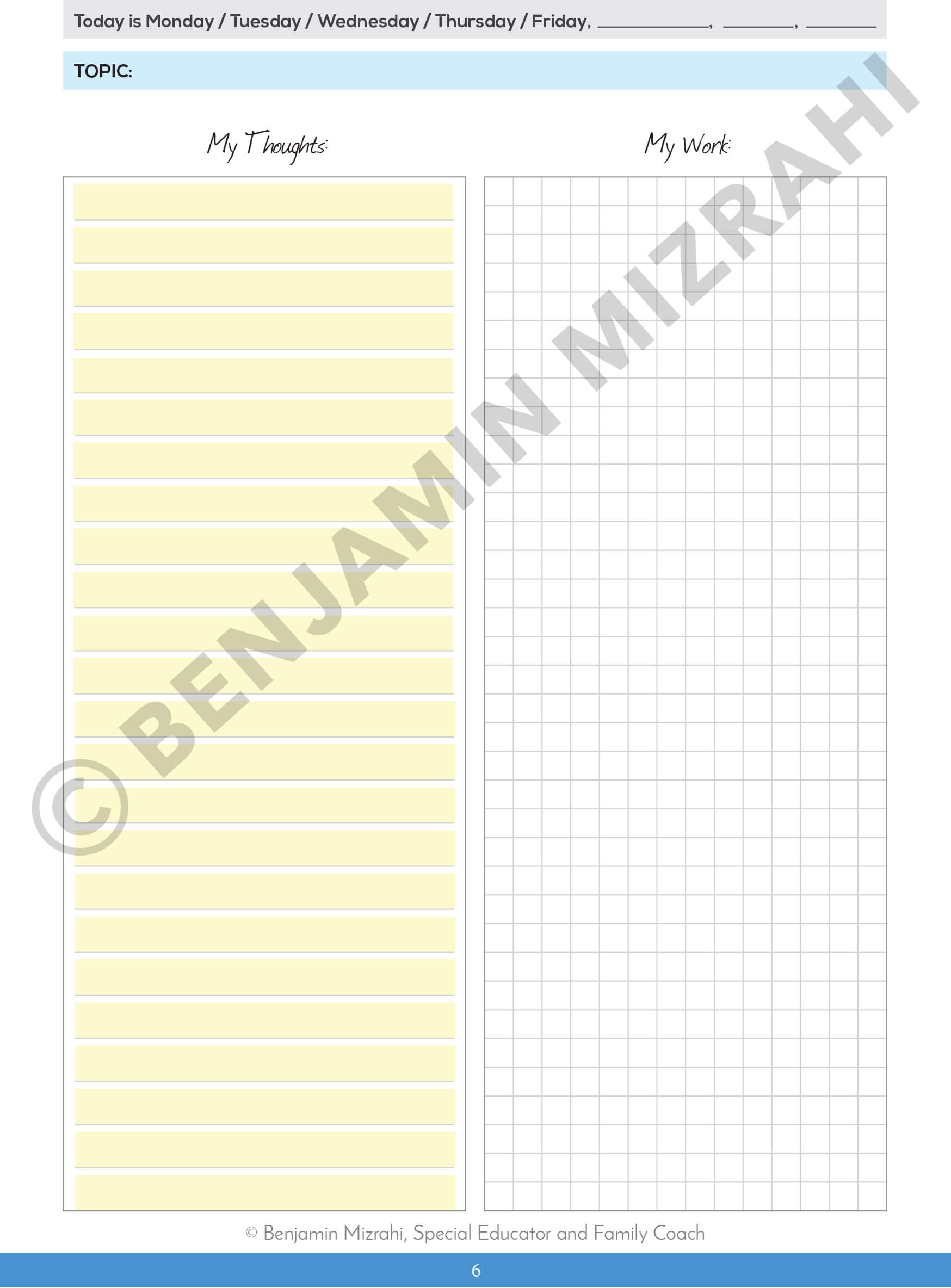 The Smart Math Notebook by Coach Benjamin Mizrahi