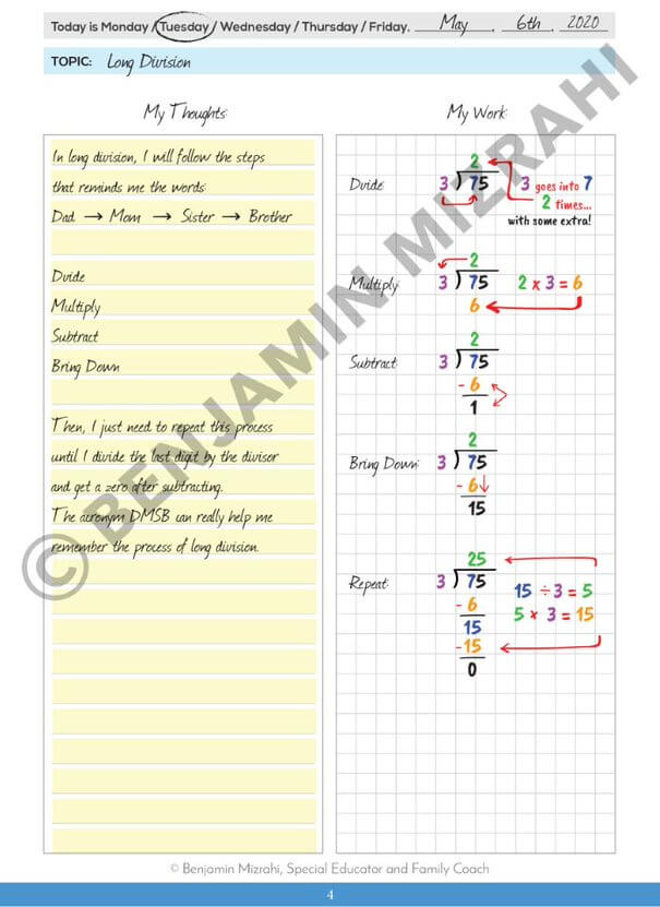 The Smart Math Notebook by Coach Benjamin Mizrahi