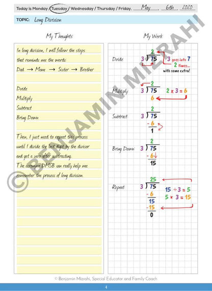 The Smart Math Notebook by Coach Benjamin Mizrahi